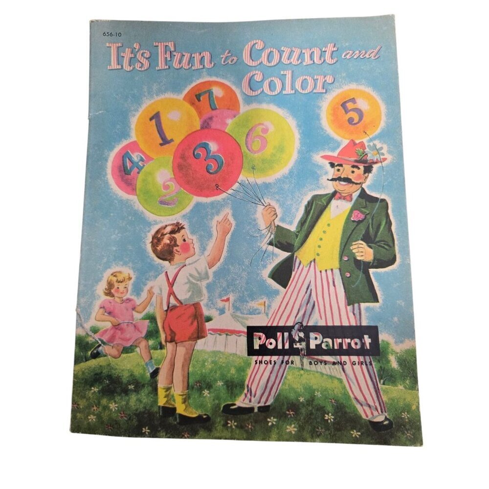Vintage 1949 It's Fun to Count and Color Coloring Book